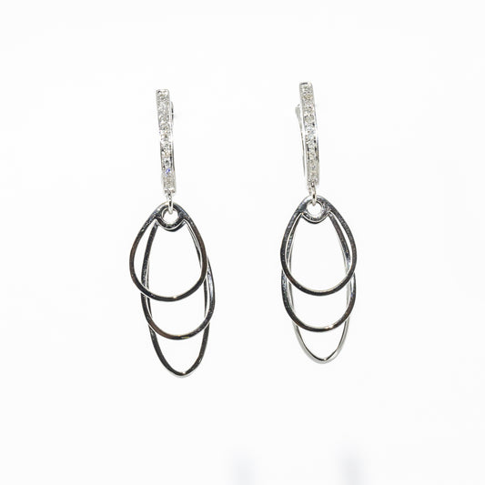 14kt White Gold Diamond Earrings
