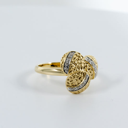 14kt Yellow Gold Clover Ladies Ring