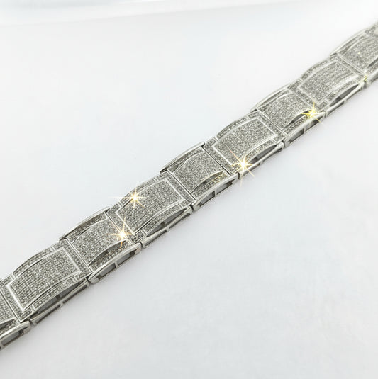 10k White Gold Diamond Bracelet 4.27 ctw 25.2 dwt