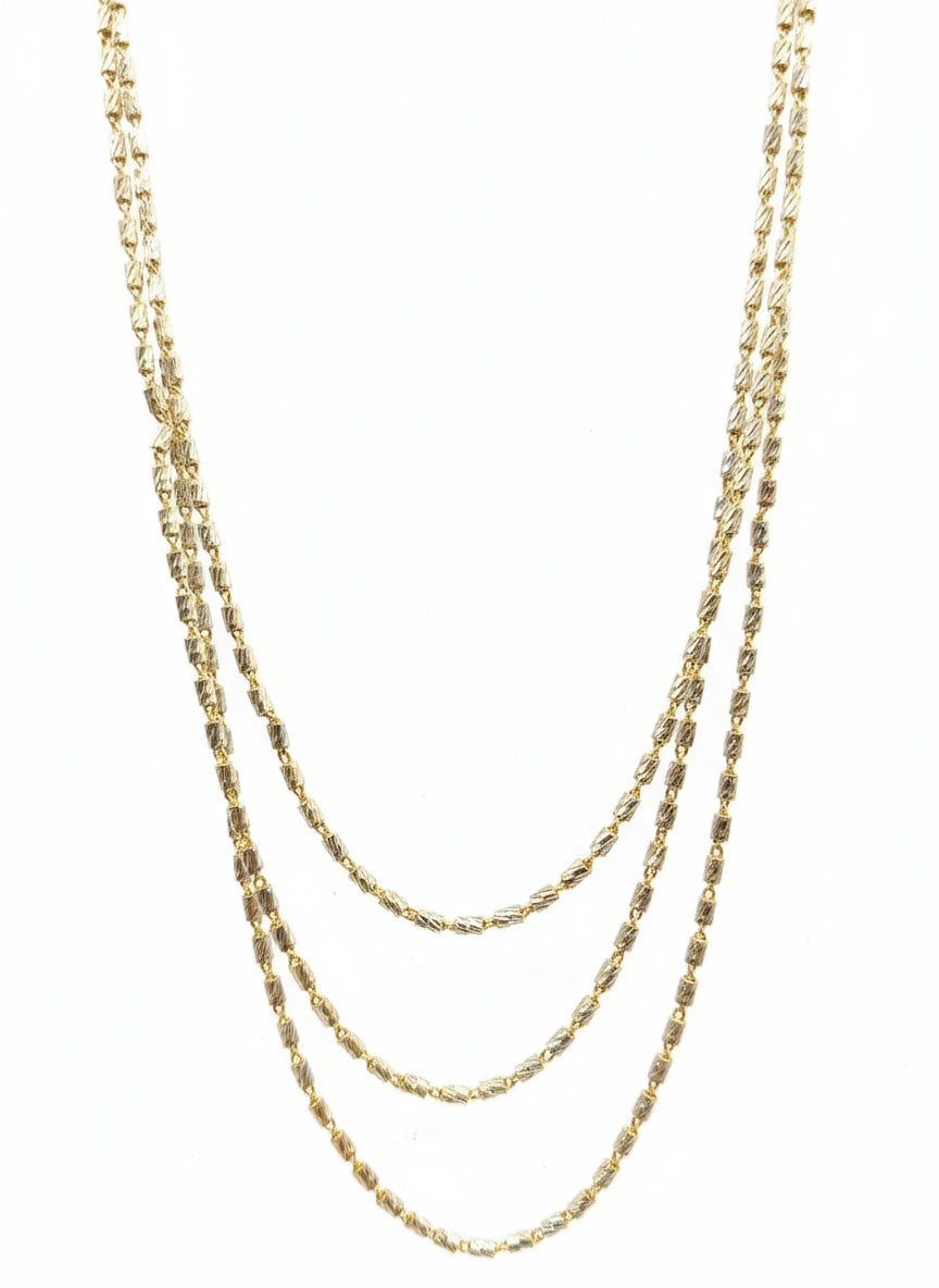 16" Ladies Layered  .925 Italian Silver Two Tone Necklace