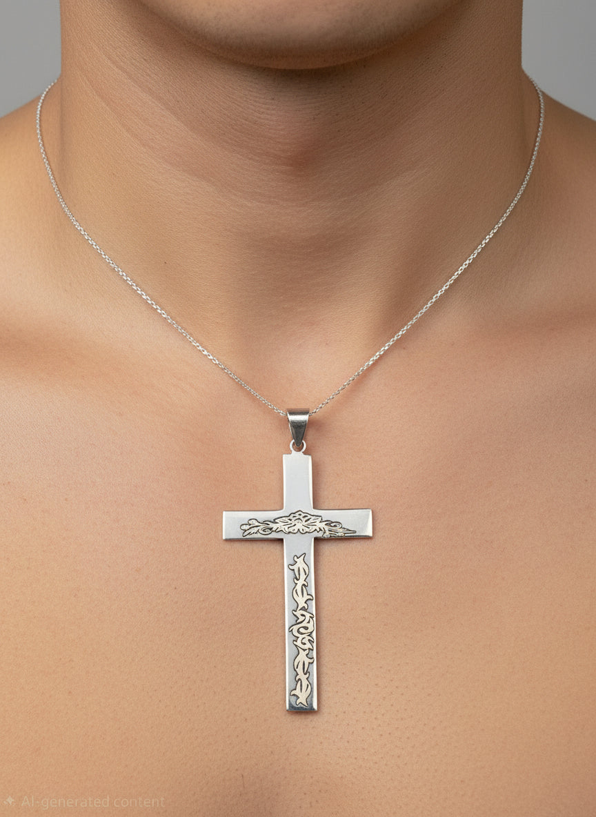 Sterling Silver cross with engraving