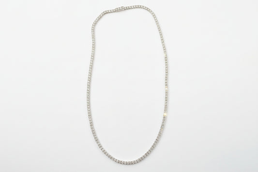 STERLING SILVER 925 MOISSANITE 10.81 CTW TENNIS NECKLACE 18"