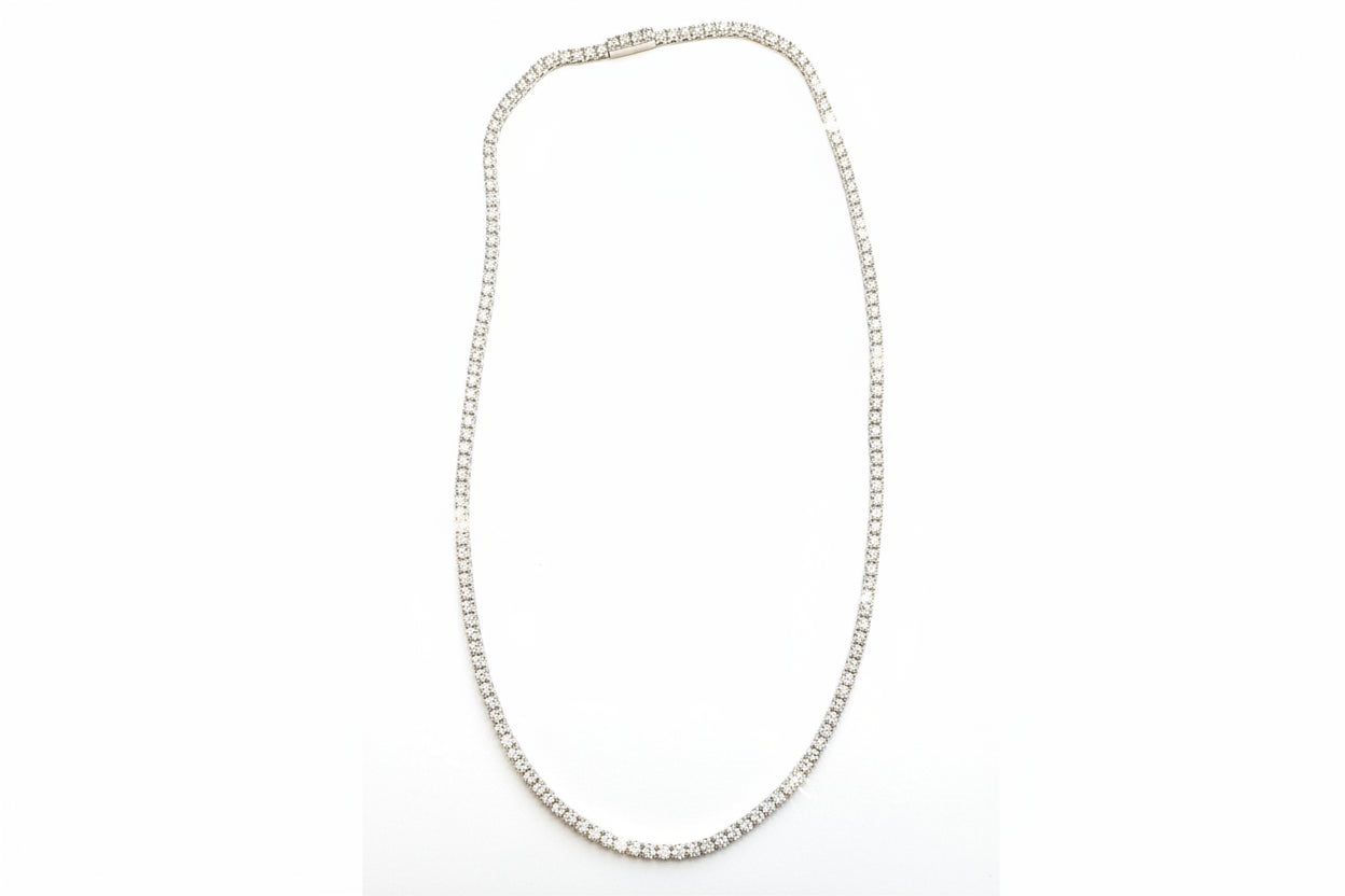 925 MOISSANITE 10.81 CTW STERLING SILVER NECKLACE 18"