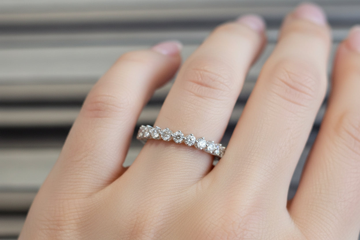 14K WHITE GOLD DIAMOND 0.53 CTW G VS2 WEDDING BAND