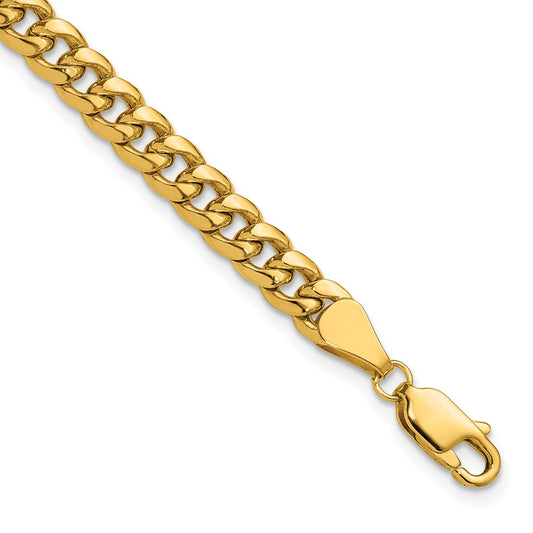 14k 5.25mm Semi-Solid Miami Cuban Bracelet