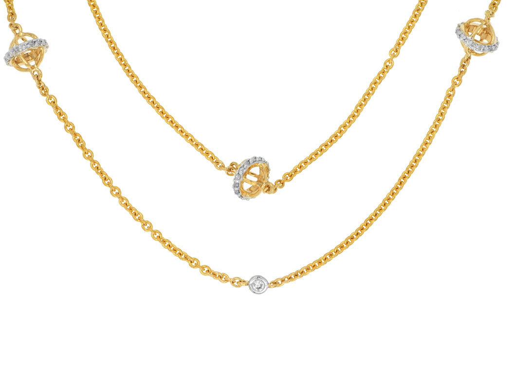14K YG Diamond Necklace 0.85CT