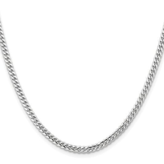 14k WG 20 inch 3.5mm Solid Miami Cuban Chain