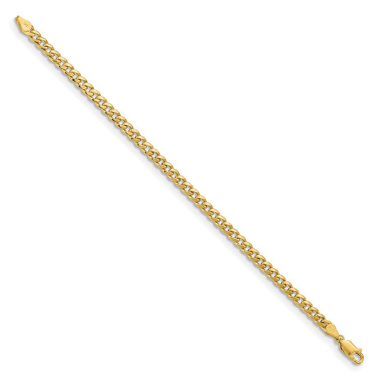 14k 4.25mm Solid Miami Cuban Bracelet