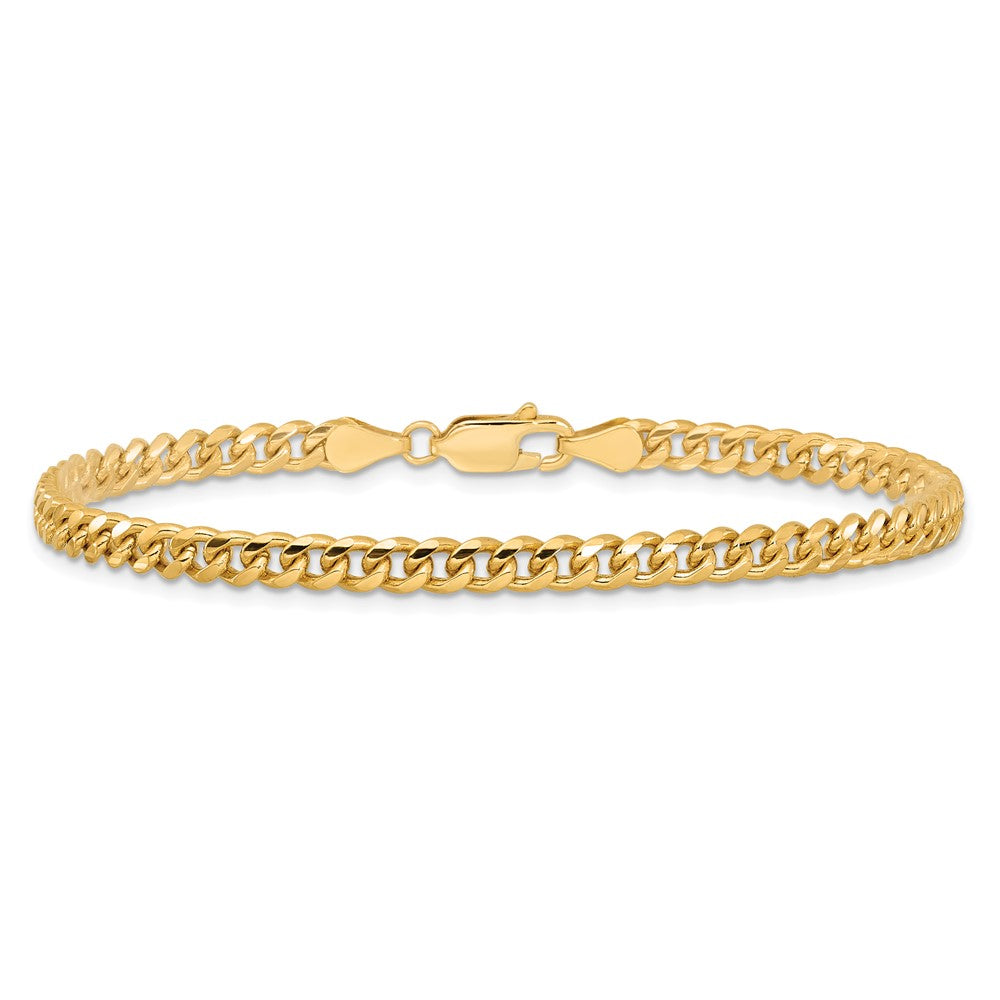 14K 7 inch 4.25mm Solid Miami Cuban Link with Lobster Clasp Bracelet
