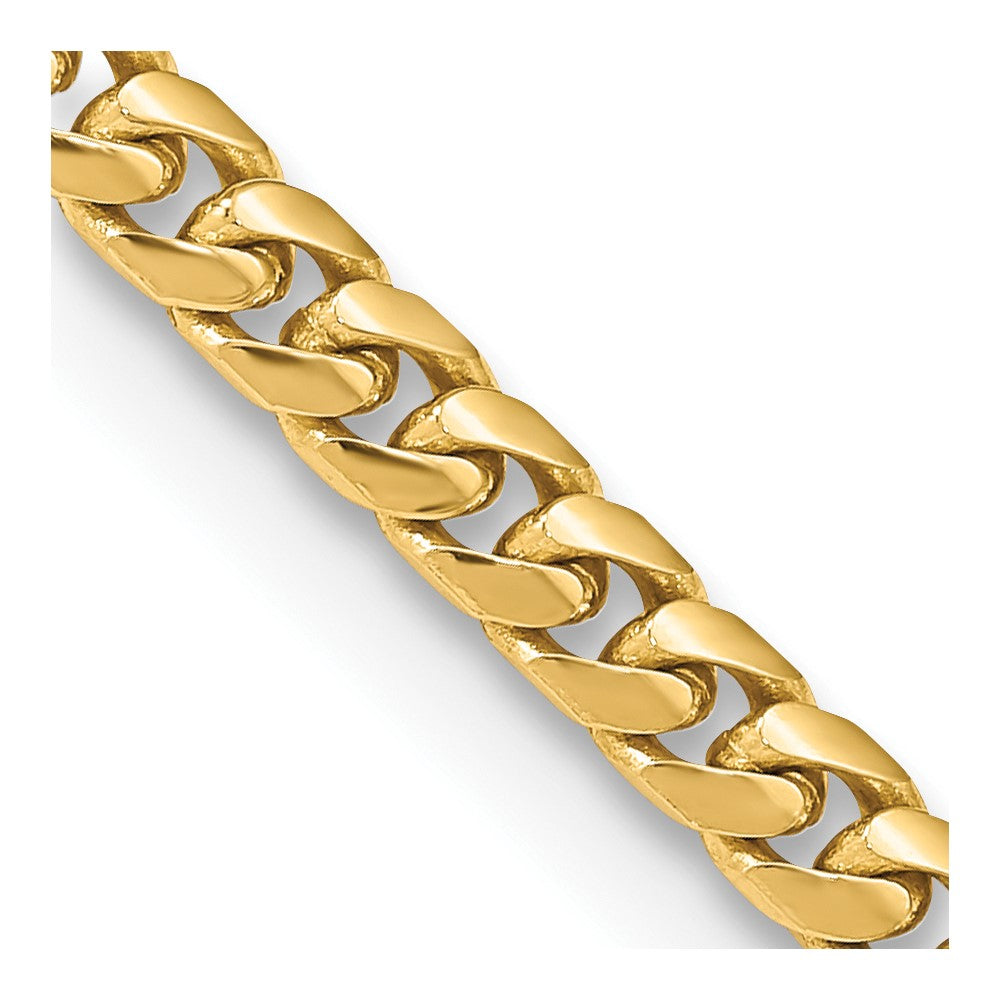 14K 26 inch 4.3mm Solid Miami Cuban Link with Lobster Clasp Chain