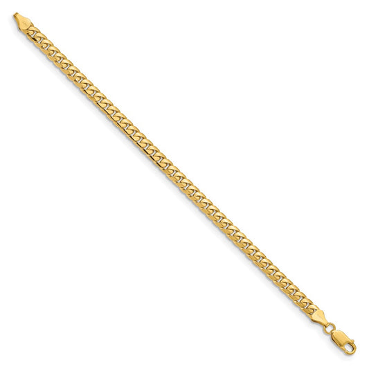 14K 9 inch 5.5mm Solid Miami Cuban Link with Lobster Clasp Bracelet
