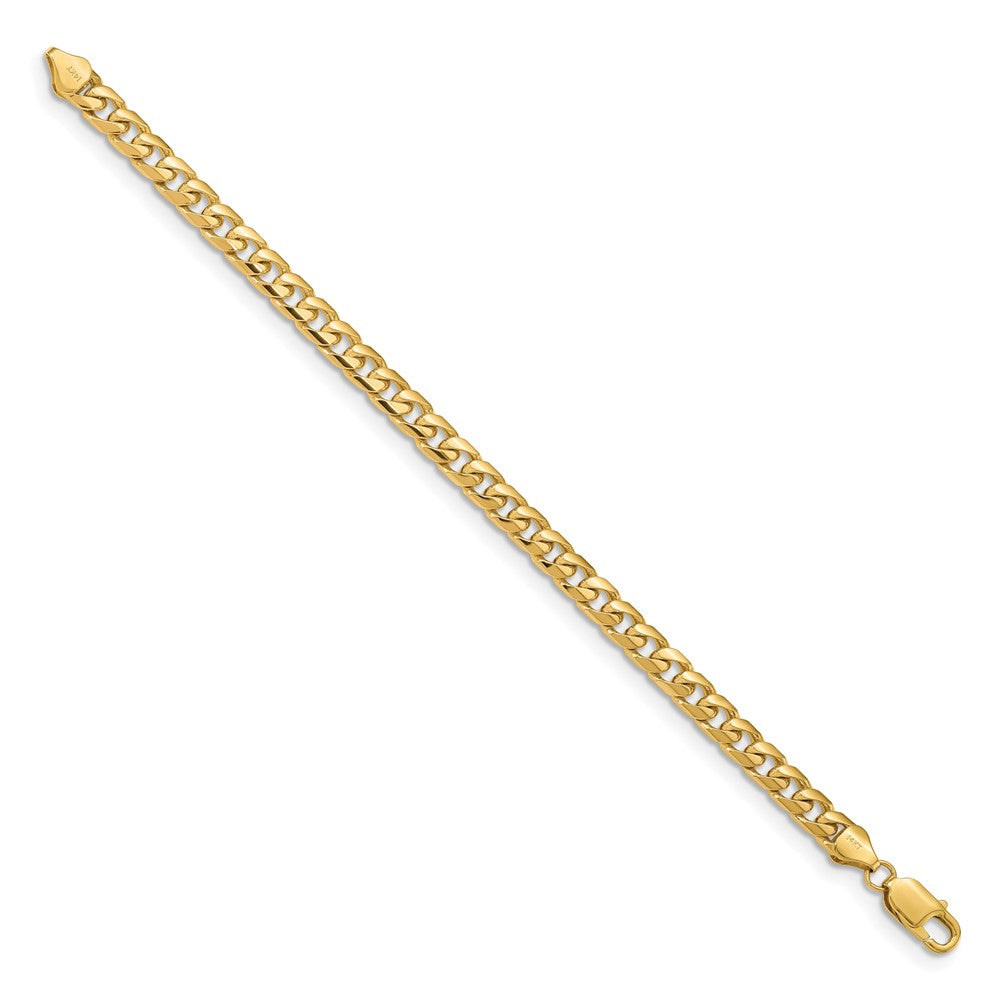 14K 7 inch 5mm Solid Miami Cuban Link with Lobster Clasp Bracelet