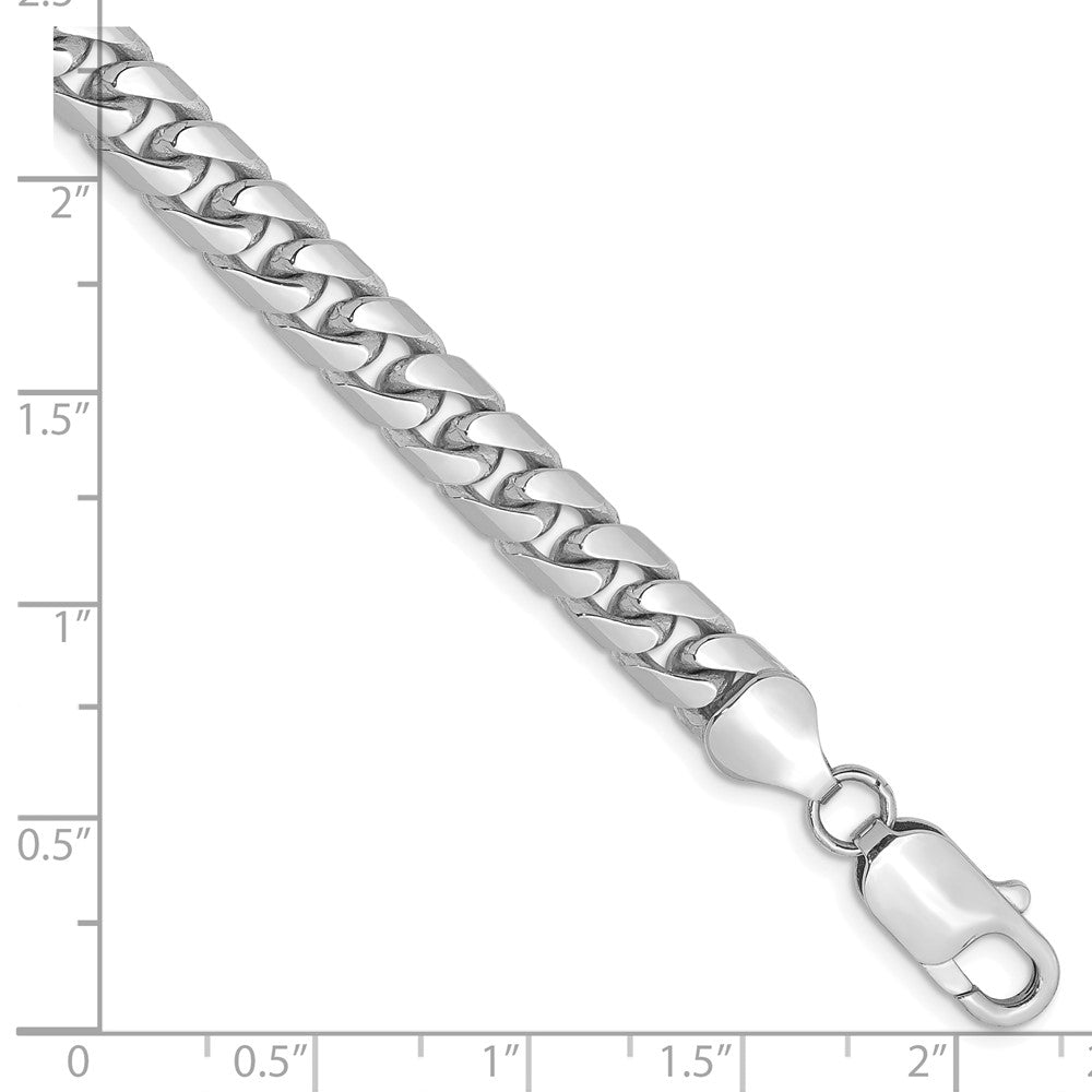 14k WG 6.25mm Solid Miami Cuban Bracelet
