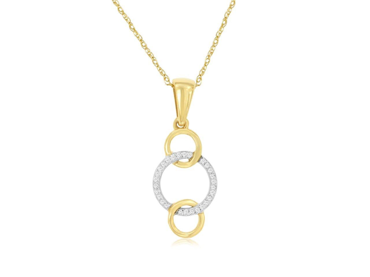 14K/Y GOLD DIA PEND 0.07CT