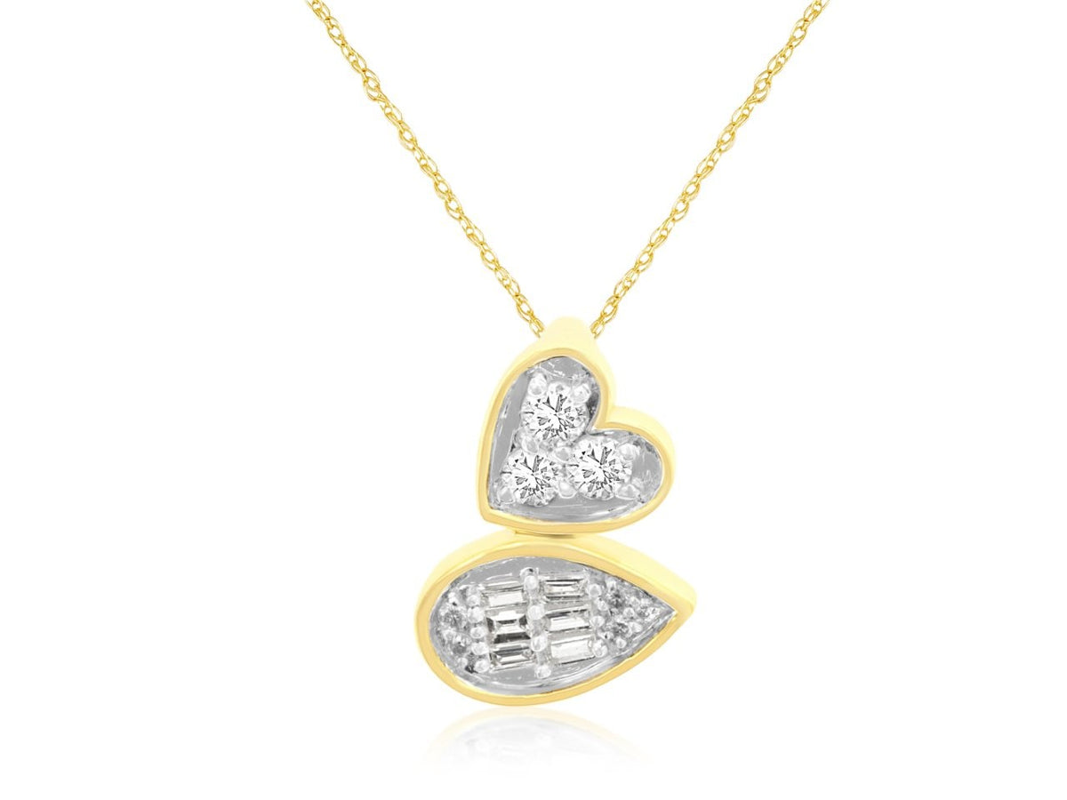 14K/Y GOLD DIAMOND PENDANT 0.22CT