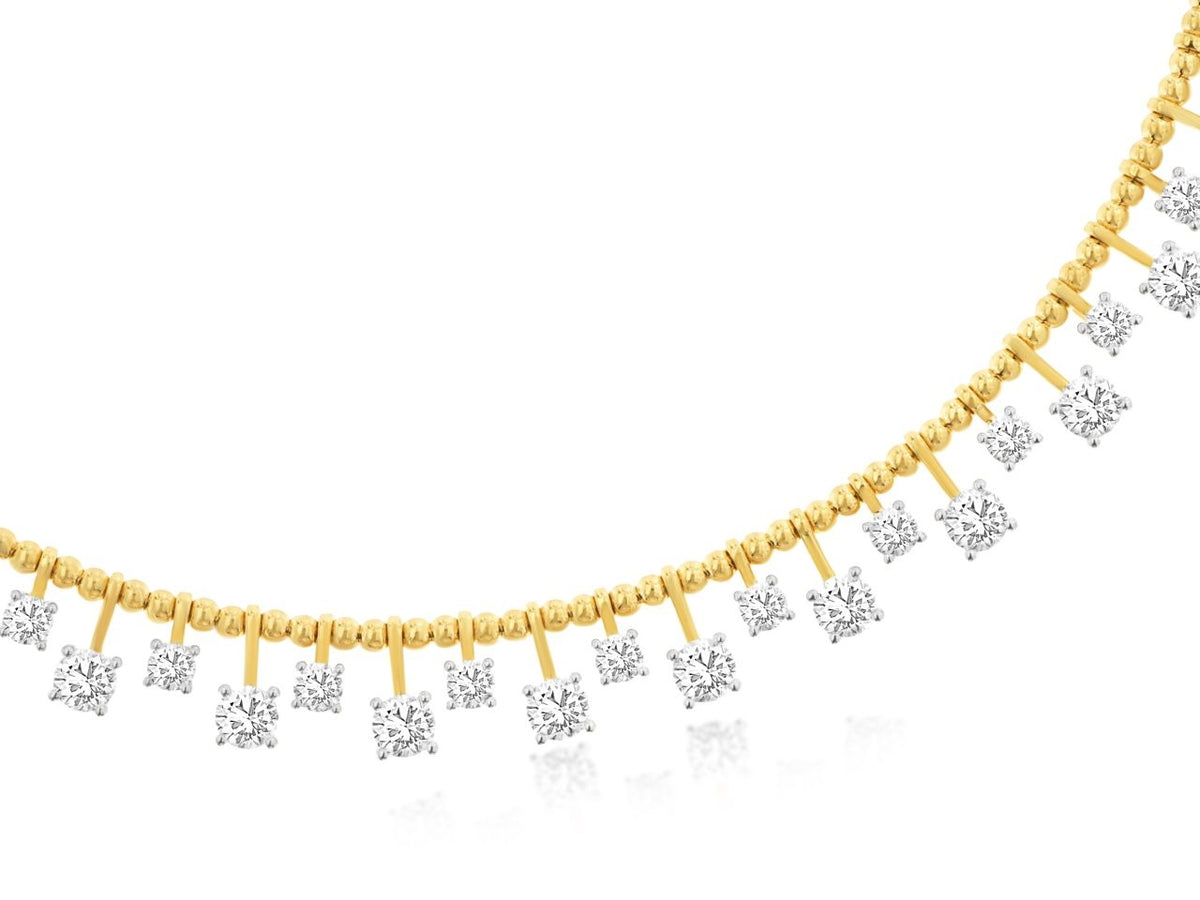 14k YG Lab Grown Diamond Necklace 4.15CT