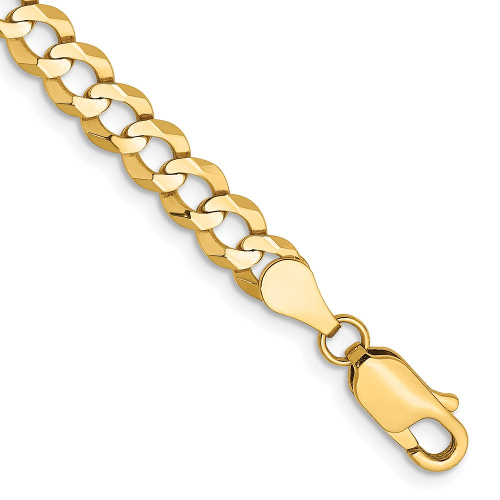 14k 9 inch 4.7mm Lightweight Flat Cuban Bracelet