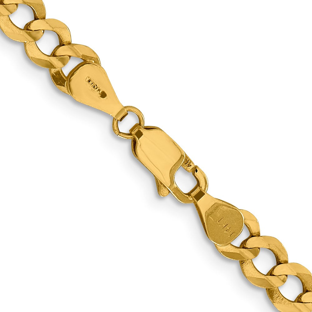 14K 26 inch 5.9mm Lightweight Flat Cuban with Lobster Clasp Chain