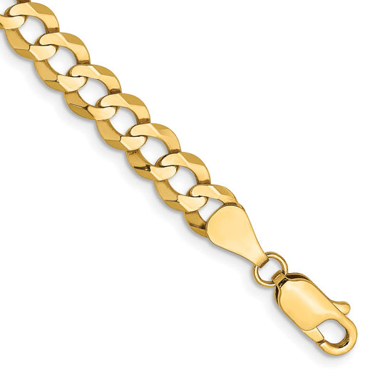 14k 5.9mm Lightweight Flat Cuban Bracelet