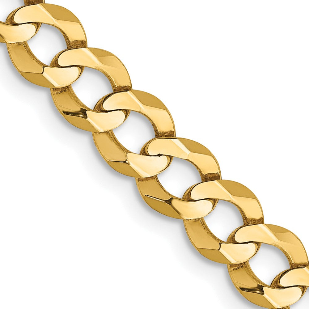 14K 26 inch 5.9mm Lightweight Flat Cuban with Lobster Clasp Chain