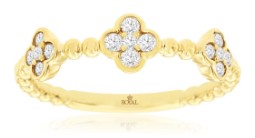 14K/YELLOW GOLD LADIES DIAMOND 0.25CT WEDDING BAND RYM