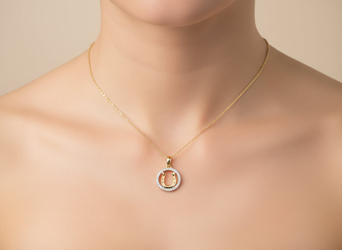 14K Yellow Gold Diamond Pendant .06 ctw