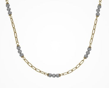 STERLING SILVER GOLD PLATED CRYSTAL NOVA NECKLACE