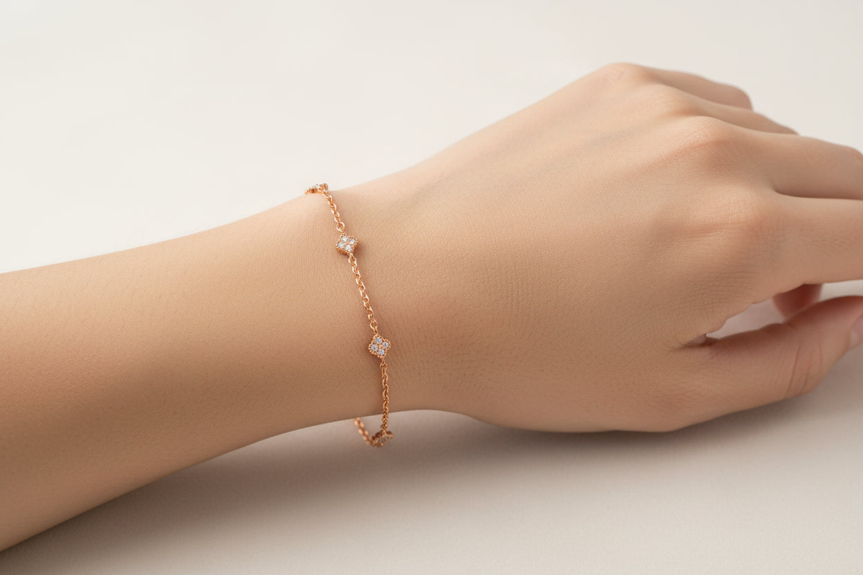 14K YELLOW GOLD DIAMOND 0.12 CTW BRACELET