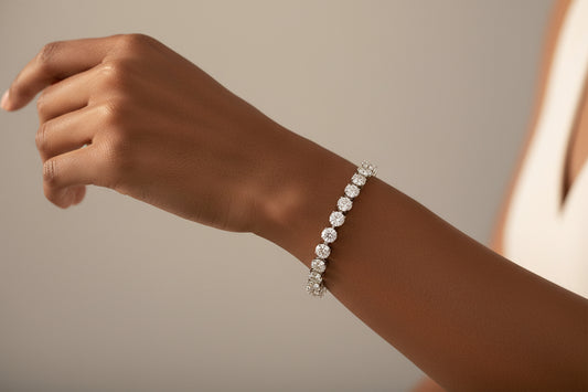 14K WHITE GOLD LAB GROWN DIAMOND 4 CTW BRACELET