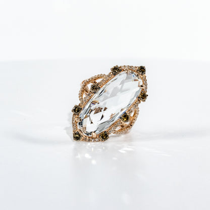 14kt Yellow Gold Topaz Ladies Ring