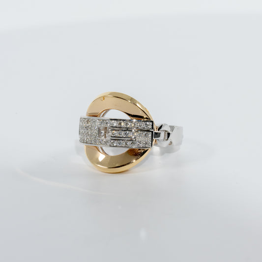 18kt Yellow Gold Diamond Ladies Ring