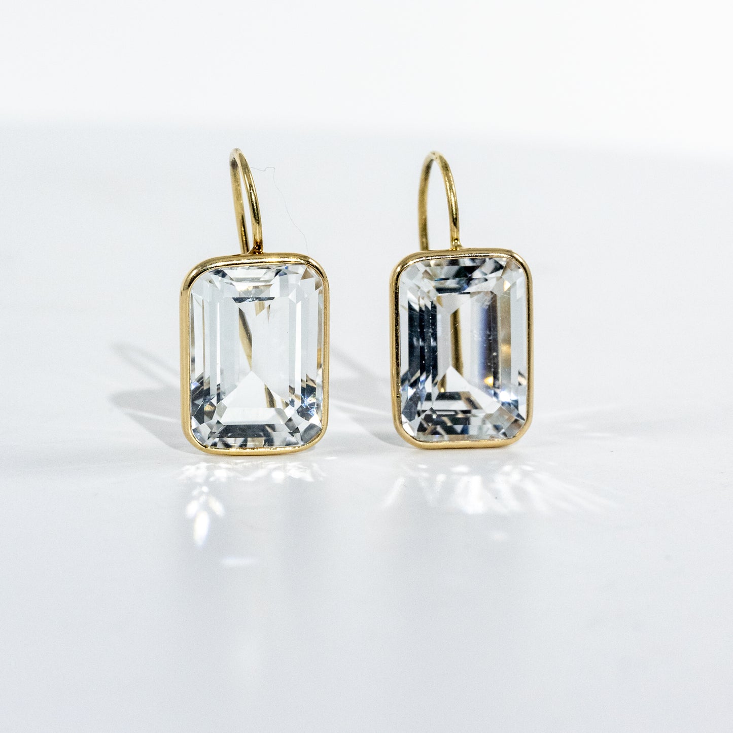 14kt Yellow Gold Aquamarine Earrings