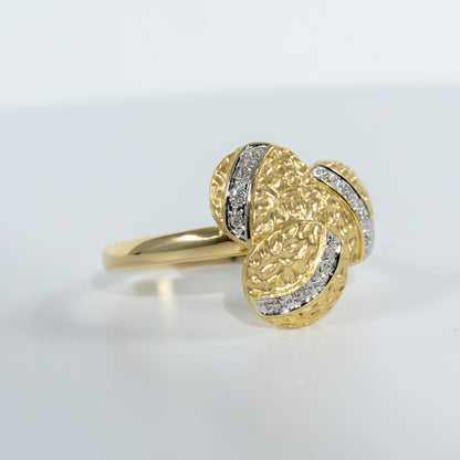 14kt Yellow Gold Clover Ladies Ring