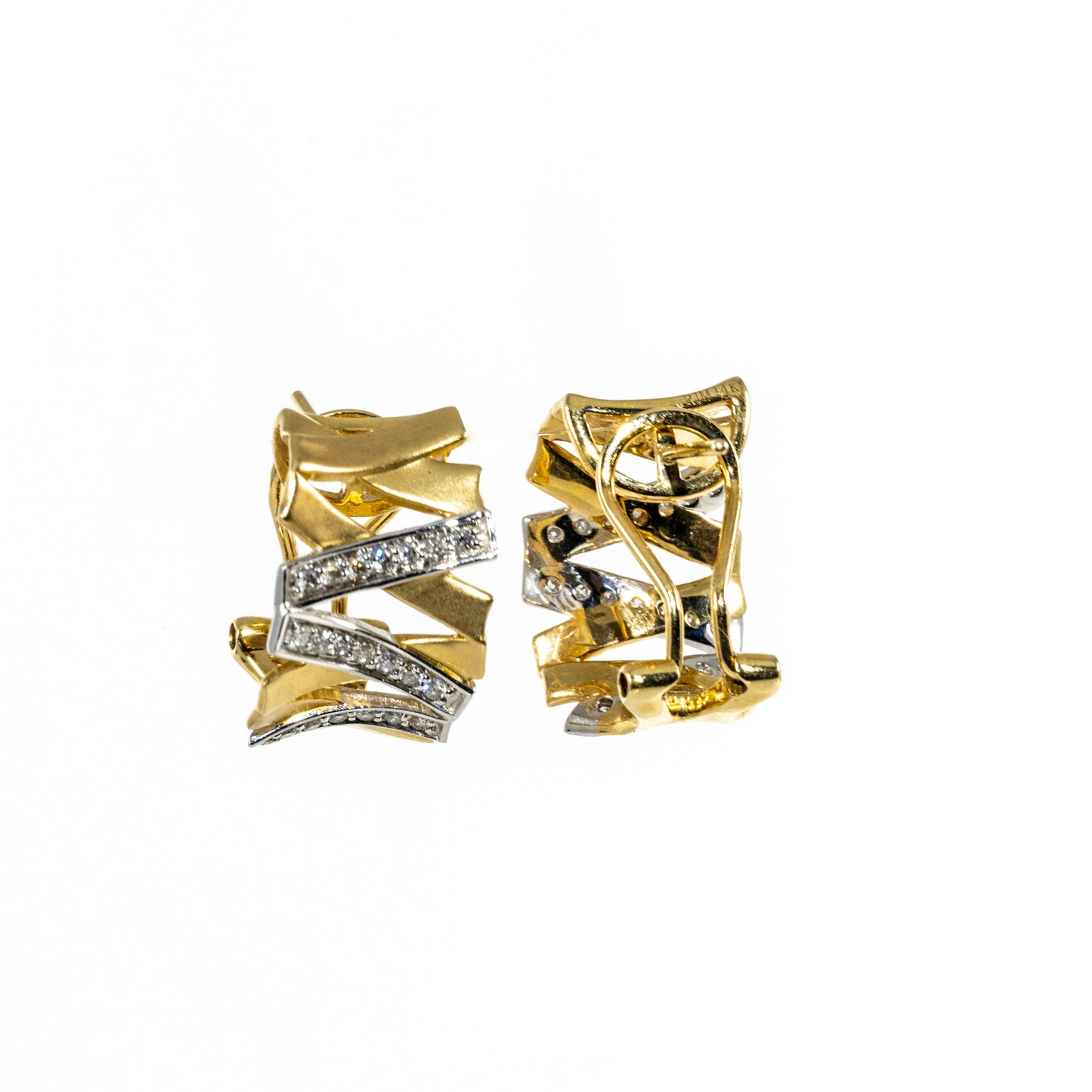 14kt Yellow Gold Diamond Earrings