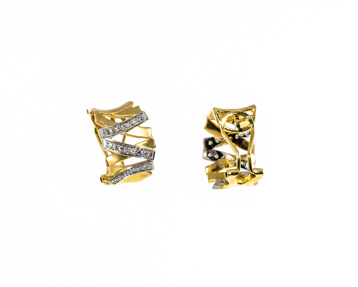 14kt Yellow Gold Diamond Earrings