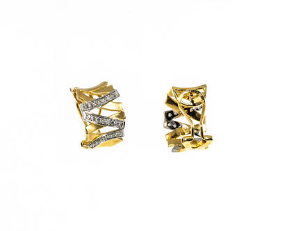 14kt Yellow Gold Diamond Earrings