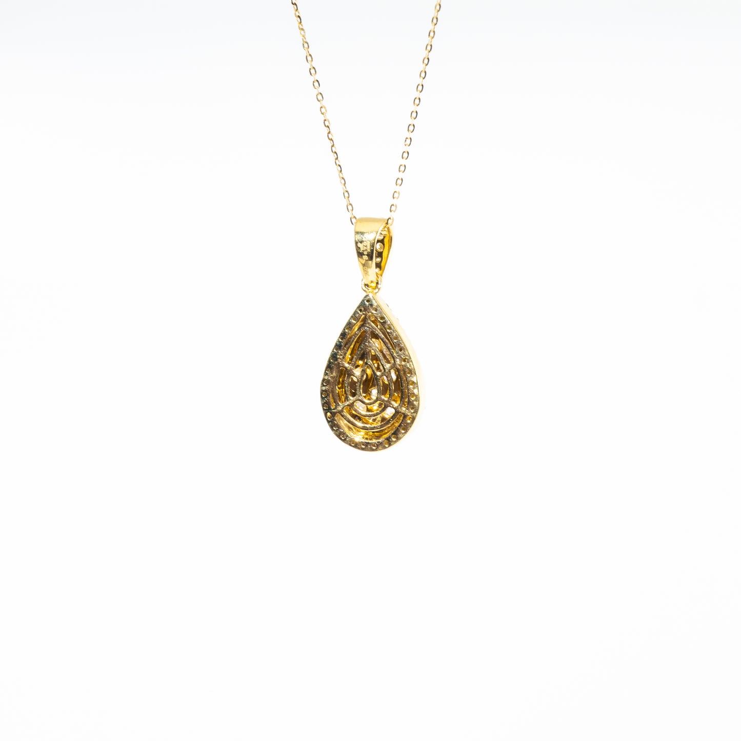 18kt Yellow Gold Diamond Pendant 2.20 ct Centerpiece