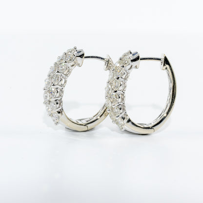 18kt White Gold Diamond Earrings