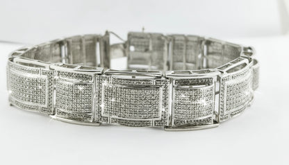 10k White Gold Diamond Bracelet 4.27 ctw 25.2 dwt
