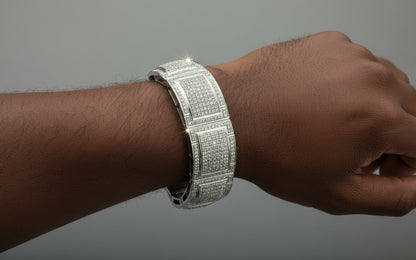 10k White Gold Diamond Bracelet 4.27 ctw 25.2 dwt