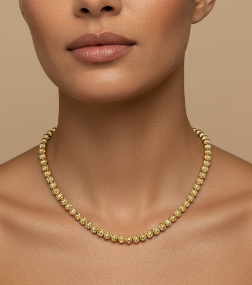 16" Ladies Gold Plated Italian Silver Necklace