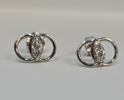 14k White Gold Diamond .25 ctw Earrings