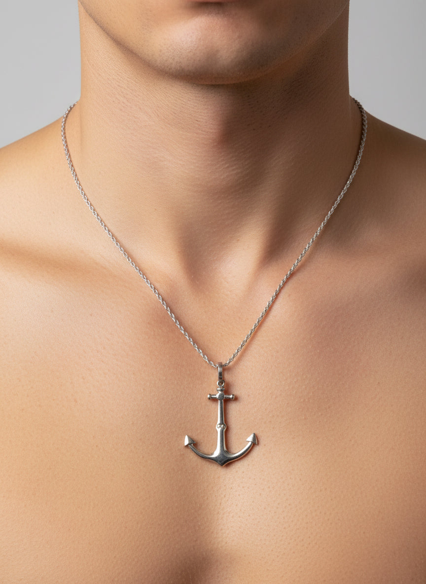 Sterling Silver Cross with sterling silver rope chain
