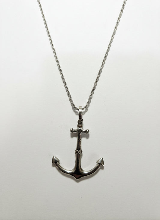 Sterling Silver Cross with sterling silver rope chain