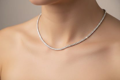 925 MOISSANITE 10.81 CTW  STERLING SILVER NECKLACE 18"