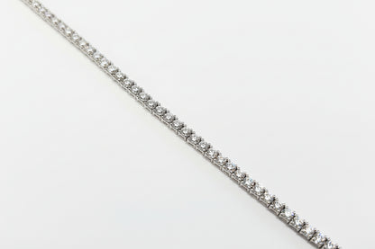 STERLING SILVER MOISSANITE 2.5MM 7" TENNIS BRACELET