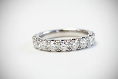 14K WHITE GOLD DIAMOND 1.30CT G VS2 WEDDING BAND