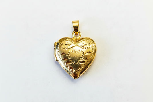 14k Yellow Gold Heart Locket 1.3 dwt