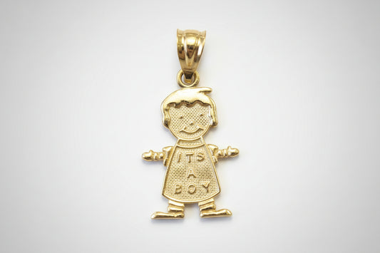 14k Yellow Gold Boy Body Pendant