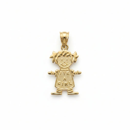 14k Yellow Gold Girl Body Charm